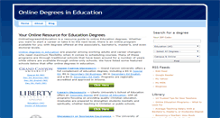 Desktop Screenshot of onlinedegreesineducation.org